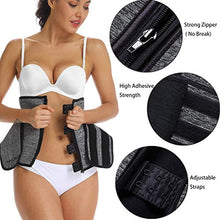 Load image into Gallery viewer, HOPLYNN Neoprene Sweat Waist Trainer Corset Trimmer Shaper Belt for Women , Workout Plus Size Waist Cincher Stomach Wraps Bands Medium Grey
