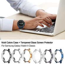 Load image into Gallery viewer, [6+6] Pack for Samsung Galaxy Watch 4 Classic 46mm Case with Screen Protector, Haojavo Soft TPU Cover Protective Bumper Shell + Tempered Glass Screen Protector Film for Galaxy Watch 4 Classic 46mm
