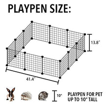Load image into Gallery viewer, ALLISANDRO Small Pet Playpen, Small Animal Cage for Indoor Outdoor Use, Portable Metal Wire Yard Fence for Small Animal, Puppy, Kitten, Guinea Pigs, Bunny, Turtle, Hamster, 12 Panels, 13.8x13.8 Inches
