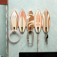 Load image into Gallery viewer, Coastal Wall Hooks Surfboard Key Rack| Wall Mounted Towel Rack
