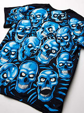 Load image into Gallery viewer, Liquid Blue unisex adult Skull Pile Blue Fantasy All Over Print Short Sleeve T-shirt T Shirt, Black, Large US
