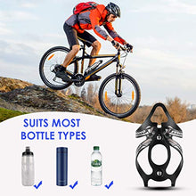 Load image into Gallery viewer, RUNACC Bike Water Bottle Holder, Bicycle Water Bottle Cages Adjustable 180 Degree Rotating for MTB Stroller Motorcycles Black
