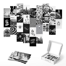 Load image into Gallery viewer, Haus and Hues Black and White Wall Decor Photo Collage Kit - Aesthetic Wall Collage Kit | Photo Collage Kit For Wall Aesthetic Teen Room Decor | Aesthetic Pictures for Wall Collage | 4" x 6"

