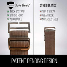 Load image into Gallery viewer, Sofa Shield Original Patent Pending Reversible Chair Protector for Seat Width up to 23 Inch, Furniture Slipcover, 2 Inch Strap, Chairs Slip Cover Throw for Pets, Cats, Armchair, Light Gray Charcoal
