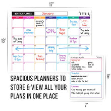 Load image into Gallery viewer, STYLIO Dry Erase Calendar Whiteboard. Set of 3 Magnetic Calendars for Refrigerator: Monthly, Weekly Organizer &amp; Daily Notepad. Wall &amp; Fridge Family Calendar. 4 Fine Point Markers &amp; Eraser Included
