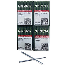 Load image into Gallery viewer, Groz-Beckert 80 PCS GROZ-BECKERT DBXK5 Needle FFGBall Point 20 PCS of Each Size (7010) (7511) (8012) (9014) Embroidery Sewing Machine Needles Compatible with Tajima Barudan SWF Feiyue Feiya
