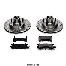 Load image into Gallery viewer, Power Stop K1985 Front Z23 Carbon Fiber Brake Pads with Drilled &amp; Slotted Brake Rotors Kit
