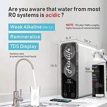 Load image into Gallery viewer, Frizzlife RO Reverse Osmosis Water Filtration System - 600 GPD High Flow, Tankless, Reduce TDS, Compact, Alkaline Mineral PH, 1.5:1 Drain Ratio, USA Tech Support, PD600-TAM3

