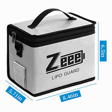 Load image into Gallery viewer, Zeee Lipo Safe Bag Fireproof Explosionproof Bag Large Capacity Lipo Battery Storage Guard Safe Pouch for Charge &amp; Storage(8.46 x 6.5 x 5.71 in )
