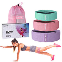 Load image into Gallery viewer, Hurdilen Resistance Bands Loop Exercise Bands - Workout Bands Hip Bands Wide Resistance Bands Hip Resistance Band for Legs and Butt - Activate Glutes and Thighs
