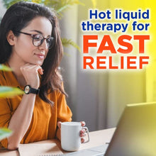 Load image into Gallery viewer, Amazon Basic Care Severe Cold &amp; Flu Relief, Green Tea &amp; Honey Lemon Flavors; Relieves Cough, Sore Throat Pain, Body Ache, Headache and Fever, 6 Count
