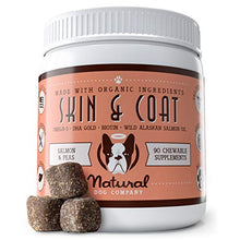 Load image into Gallery viewer, Natural Dog Company Skin &amp; Coat Chews | Salmon &amp; Peas Flavor | Dog Vitamins and Supplements for Healthy Skin and Coat | Itch Relief for Dogs with Allergies | with Biotin, Vitamin E, and Omega 3
