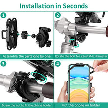 Load image into Gallery viewer, Bovon Bike Phone Mount with 360 Rotation, Anti-Shake Adjustable Motorcycle Phone Mount for Bicycle &amp; Scooter, Compatible with iPhone SE/11 Pro Max/11 Pro/11/XS/XS Max/XR/8, Samsung S20/S20 Plus
