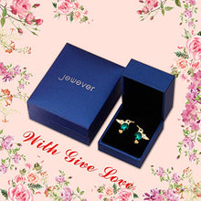Load image into Gallery viewer, Jewever 925 Sterling Silver Hummingbird Ear Studs Blue Cubic Zirconia Earrings for Women Jewelry Gift Golden

