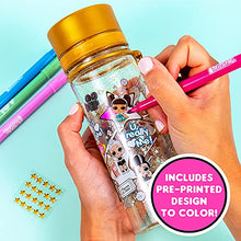Load image into Gallery viewer, L.O.L. Surprise! Color Your Own Water Bottle By Horizon Group USA, Double Feature Series, Customizable BPA-Free Water Bottle, Includes Vibrant Makers &amp; Star Gemstones, 400 mL Refillable Water Bottle
