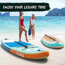 Load image into Gallery viewer, DAMA Inflatable Stand Up Paddle Board 11'*33'' *6'', Inflatable Yoga Board, Dry Bags, Camera Seat, Floating Paddle, Hand Pump, Board Carrier, Durable &amp; Stable for 3 People
