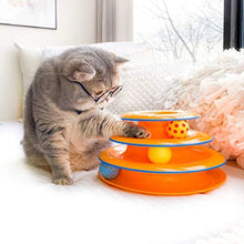 Load image into Gallery viewer, Petstages Tower of Tracks Cat Toy – 3 Levels of Interactive Play – Circle Track with Moving Balls Satisfies Kitty’s Hunting, Chasing &amp; Exercising Needs
