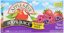 Load image into Gallery viewer, Apple &amp; Eve 100% Juice Very Berry, No Sugar Added, 6.75 Fl Oz, Pack of 8
