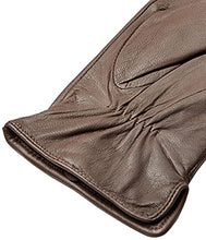 Load image into Gallery viewer, YISEVEN Women's Winter Dress Leather Gloves Wool Lined Flat Design Classic Genuine Sheepskin Warm Fur Lining Long Cuff Ladies Driving Work Accessories Christmas Gifts, Brown Medium/7.0"
