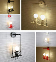 Load image into Gallery viewer, Wen long shop Creative Wall lamp Simple Modern Living Room Bedroom Bedside lamp Corridor Aisle Staircase Wrought Iron lamp E27 Base Indoor Home
