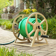 Load image into Gallery viewer, Liberty Garden 709 Steel Wall/Floor Mounted Hose Reel, Holds 200-Feet of 5/8-Inch Hose - Tan
