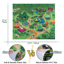 Load image into Gallery viewer, TEMI Dinosaur Toy Figure w/ Activity Play Mat &amp; Trees, Educational Realistic Dinosaur Playset to Create a Dino World Including T-Rex, Triceratops, Velociraptor, Perfect Gifts for Kids, Boys &amp; Girls
