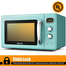 Load image into Gallery viewer, COSTWAY Retro Countertop Microwave Oven, 0.9Cu.ft, 900W Microwave Oven, with 5 Micro Power, Defrost &amp; Auto Cooking Function, LED Display, Glass Turntable and Viewing Window, Child Lock
