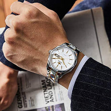 Load image into Gallery viewer, White Watches for Men Automatic Self Winding Mechanical Twelve Knights Luxury Business 5ATM Waterproof Calendar Men Wrist Watches
