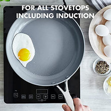 Load image into Gallery viewer, GreenPan Valencia Pro Hard Anodized Healthy Ceramic Nonstick 10" Frying Pan Skillet with Lid, PFAS-Free, Induction, Dishwasher Safe, Oven Safe, Gray
