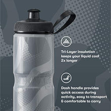 Load image into Gallery viewer, Polar Bottle Sport Insulated Water Bottle - BPA-Free, Sport &amp; Bike Squeeze Bottle with Handle (Contender - Charcoal &amp; Silver, 24 oz)

