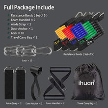 Load image into Gallery viewer, ihuan [Update 2020] Resistance Bands Exercise Set with Door Anchor, Ankle Straps, Carry Bag and Guide for Training, Physical Therapy, Home Workout, Yoga, Pilates, Men &amp; Women Accessories(11 Pieces)
