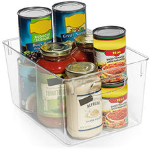 Load image into Gallery viewer, ClearSpace Plastic Storage Bins – Perfect Kitchen Organization or Pantry Storage – Fridge Organizer, Pantry Organization and Storage Bins, Cabinet Organizers
