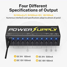 Load image into Gallery viewer, Donner DP-1 Guitar Power Supply 10 Isolated DC Output for 9V/12V/18V Effect Pedal
