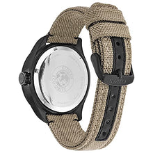 Load image into Gallery viewer, Citizen Eco-Drive Garrison Quartz Mens Watch, Stainless Steel with Nylon strap, Field watch, Khaki (Model: BU2055-08X)
