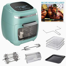 Load image into Gallery viewer, GoWISE USA GW77723 11.6-Quart Air Fryer Toaster Oven with Rotisserie &amp; Dehydrator + 50 Recipes, Vibe Mint
