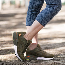 Load image into Gallery viewer, Extra Wide Women's Shoes Wide Width Sneakers for Walking with Wide Toe Box - Rebound Core (8 Wide, Army Green)

