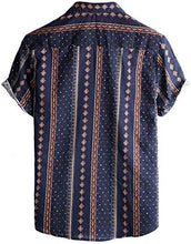 Load image into Gallery viewer, VATPAVE Mens Floral Hawaiian Shirts Short Sleeve Button Down Beach Shirts Suits Medium Navy
