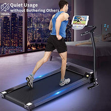 Load image into Gallery viewer, FUNMILY Electric Folding Treadmill for Home Workout, Ultra-Quiet &amp; Shock-Absorbant, Portable Exercise Running Machine for Small Spaces with 12 Programs &amp; LCD Screen (Black)
