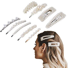 Load image into Gallery viewer, PIAOPIAONIU 9 Pcs Artificial Pearl Hair Clip For Women Pearl Wrapped Bobby Pin Hairpins Barrettes,Wedding Bridal Ornaments For Ladies Girls
