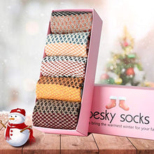 Load image into Gallery viewer, Women Winter Socks 5 Pairs Cotton Thick Knit Vintage Soft Cozy Casual Fuzzy Crew Socks Gifts
