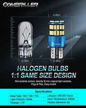 Load image into Gallery viewer, Combriller 194 LED Bulb White, Error Free 194 168 LED Bulb T10 2825 w5w Led Interior Car Lights for Car License Plate Light, dome light, Dash Lights, Door light, Trunk Cargo light, Pack of 2
