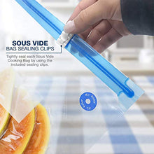 Load image into Gallery viewer, VICARKO Vacuum Sealer Zipper Bags BPA Free with Air Valve Double Layers Sous Vide Cooking Replacement for Portable Handheld Pump Reusable Resealable Plastic Sandwich Freezer Bags for Food Storage Kitchen Gallon Size
