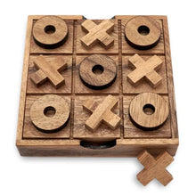 Load image into Gallery viewer, BSIRI Tic Tac Toe Wooden Board Game Table Toy Player Room Decor Tables Family XOXO Decorative Pieces Adult Rustic Kids Play Travel Backyard Discovery Night Level Drinking Romantic Decorations

