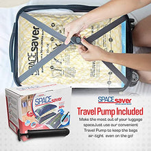 Load image into Gallery viewer, Spacesaver Premium Vacuum Storage Bags. Hand-Pump for Travel! Double-Zip Seal and Triple Seal Valve! Vacuum Sealer Bags for Comforters, Blankets, Bedding, Clothing! (5 Small, 5 Med, 5 Large, 5 Jumbo)
