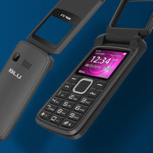 Load image into Gallery viewer, BLU Zoey Flex 3G Z170L Unlocked GSM (AT&amp;T + T-Mobile) Dual-SIM Flip Phone w/Quick-Glance Window - Black
