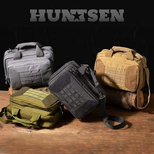 Load image into Gallery viewer, HUNTSEN Tactical Vest for Men Adjustable Size + Tactical Pistol Bag for Double Handguns Black
