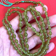 Load image into Gallery viewer, 99 Beads of Olive Shah Maghsoud Stone Tasbih 13" | Shah Maqsood Stone Misbaha | Misbaha Tasbih Persian شاه مقصود | AlAliGems Natural Beads
