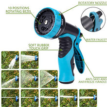 Load image into Gallery viewer, LOOHUU Garden Hose Expandable Kit 50 Feet,Water Hose with Superior Strength 3750D/10 Function Spray Nozzle/Resistant 3-Layers Latex, Solid Brass Fittings

