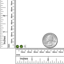 Load image into Gallery viewer, Gem Stone King 1.00 Ct Round 5mm Green Chrome Diopside Sterling Silver Stud Women's Earrings
