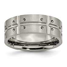 Load image into Gallery viewer, ICE CARATS Titanium 8mm Brushed Wedding Ring Band Size 9.00 Fancy Fashion Jewelry for Women Gifts for Her

